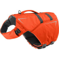 NRS CFD Dog Life Jacket keeps adventure dogs safe with extra flotation, ripstop nylon, grab handle and harness - perfect for canoe, kayak and beach days.